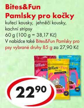 Bites&Fun Pamlsky pro kočky, 60 g
