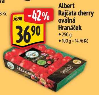 Albert Rajčata cherry oválná Hranáček, 250 g