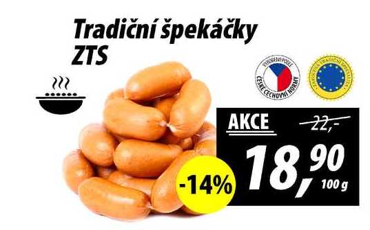 Tradiční špekáčky ZTS, 100 g 