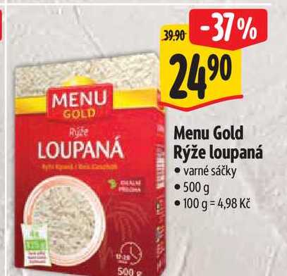   Menu Gold Rýže loupaná varné sáčky 500 g 