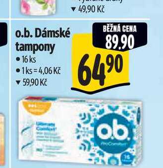 o.b. Dámské tampony 16 ks 