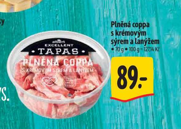   Plněná coppa s krémovým sýrem a lanýžem 70 g 