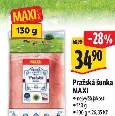  Pražská šunka MAXI 130 g