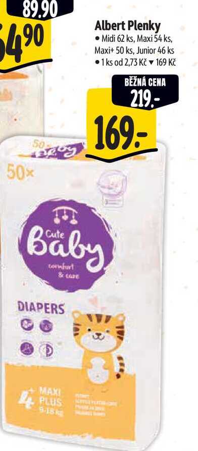  Albert Plenky Midi 62 ks, Maxi 54 ks, Maxi+ 50 ks, Junior 46 ks  