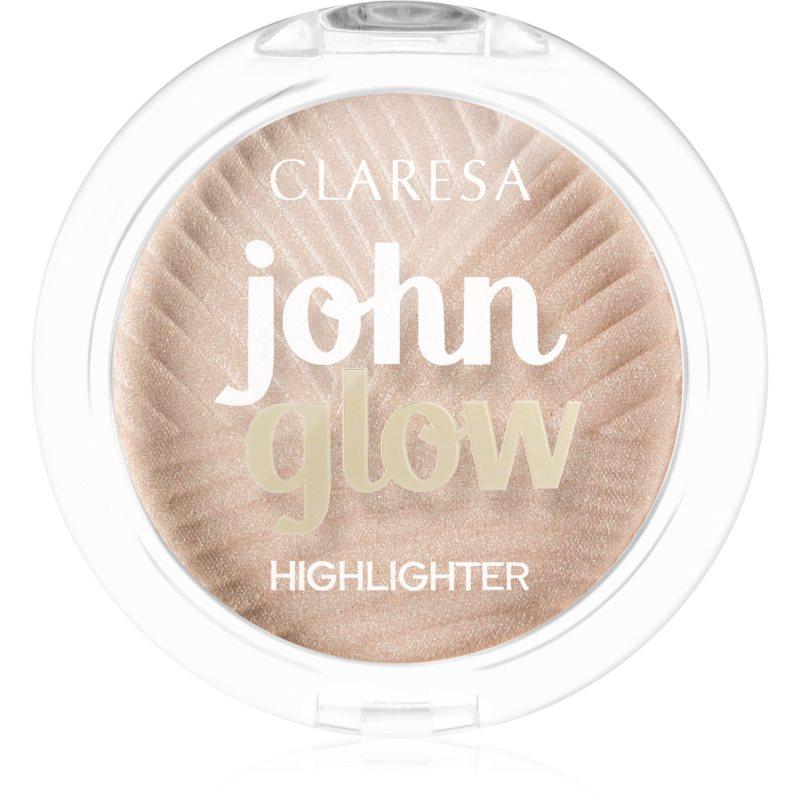 Claresa John Glow kompaktní pudrový rozjasňovač odstín 02 8 g