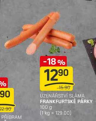 FRANKFURTSKÉ PÁRKY 100 g