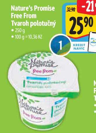 Nature's Promise Free From Tvaroh polotučný, 250 g