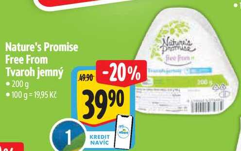 Nature's Promise Free From Tvaroh jemný, 200 g