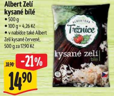 Albert Zelí kysané bílé, 500 g 