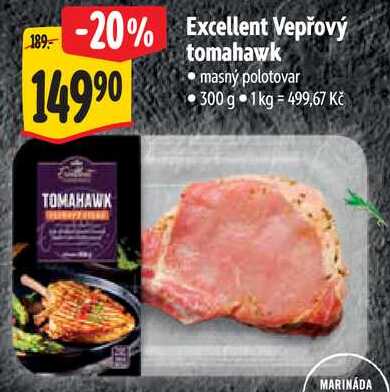 Excellent Vepřový tomahawk, 300 g