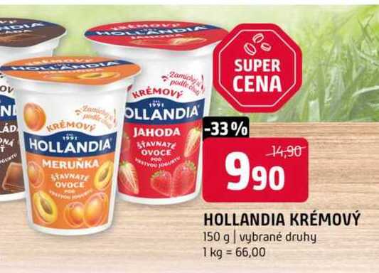 Hollandia krémový 150 g vybrané druhy