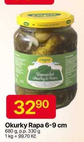 Okurky Rapa 6-9 cm 680 g, p.p. 330 g 