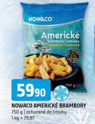 Nowaco americké brambory 750 g ochucené do trouby