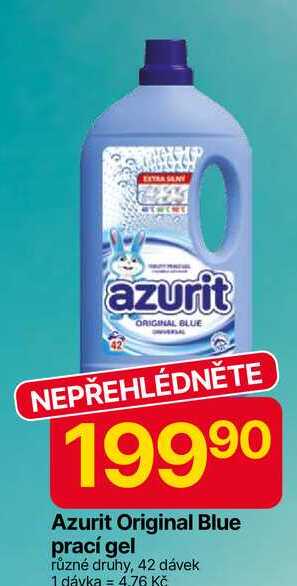 Azurit Original Blue prací gel různé druhy, 42 dávek