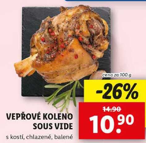 VEPŘOVÉ KOLENO SOUS VIDE, cena za 100 g