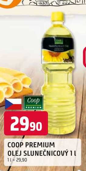 COOP PREMIUM OLEJ SLUNEČNICOVÝ 1l