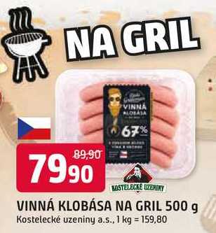 VINNÁ KLOBÁSA NA GRIL 500 g