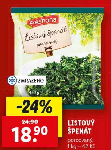 LISTOVÝ ŠPENÁT, 450 g