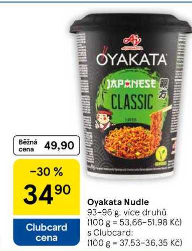 Oyakata Nudle, 93-96 g, více druhů 
