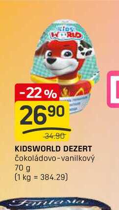 KIDSWORLD DEZERT čokoládovo-vanilkový 70 g