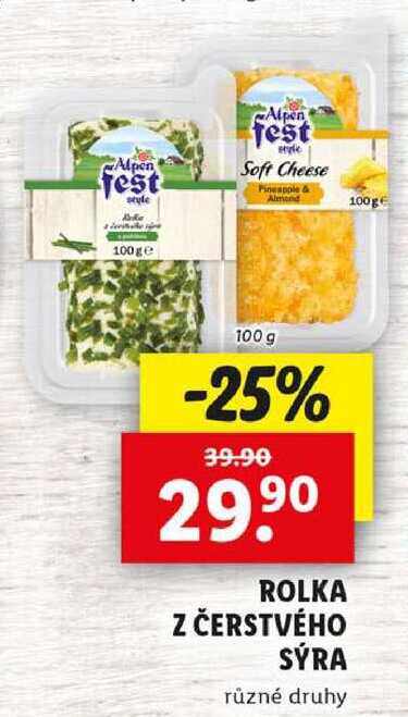 ROLKA Z ČERSTVÉHO SÝRA, 100 g