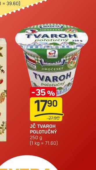 JČ TVAROH POLOTUČNÝ 250 g