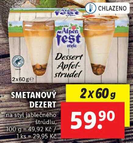 SMETANOVÝ DEZERT, 2x 60 g