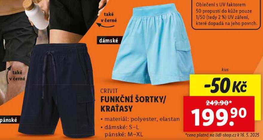 FUNKČNÍ ŠORTKY/KRAŤASY 