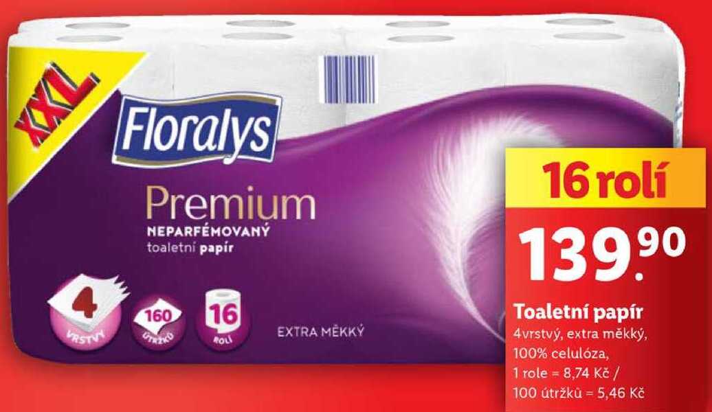 Toaletní papír, 16 rolí