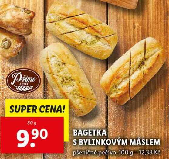 BAGETKA S BYLINKOVÝM MÁSLEM, 80 g
