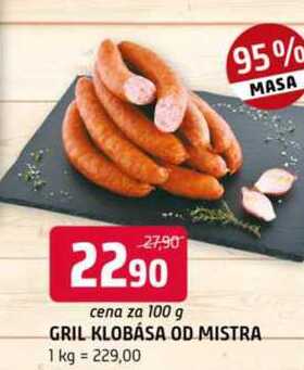 Gril klobása od mistra 100g