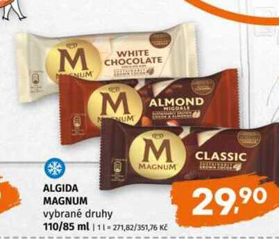 Algida Magnum 110/85ml, vybrané druhy