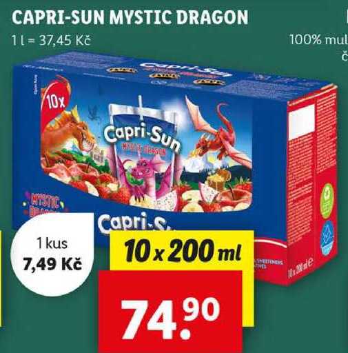 CAPRI-SUN MYSTIC DRAGON, 10x 200 ml
