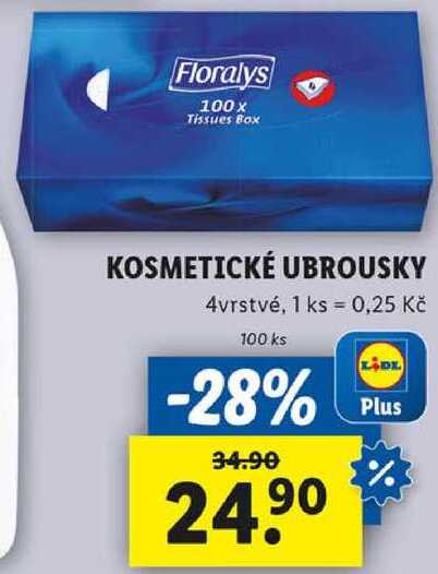 KOSMETICKÉ UBROUSKY, 100 ks