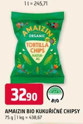 Amaizin bio kukuřičné chipsy 75 g