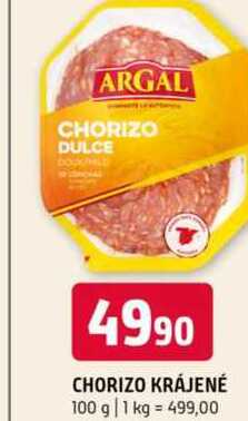 Chorizo krájené 100 g 