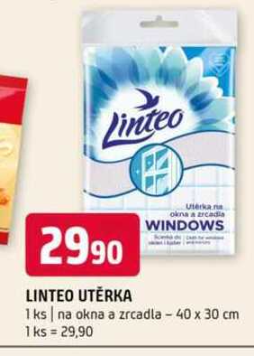 Linteo utěrka 1 ks na okna a zrcadla 40 x 30 cm 