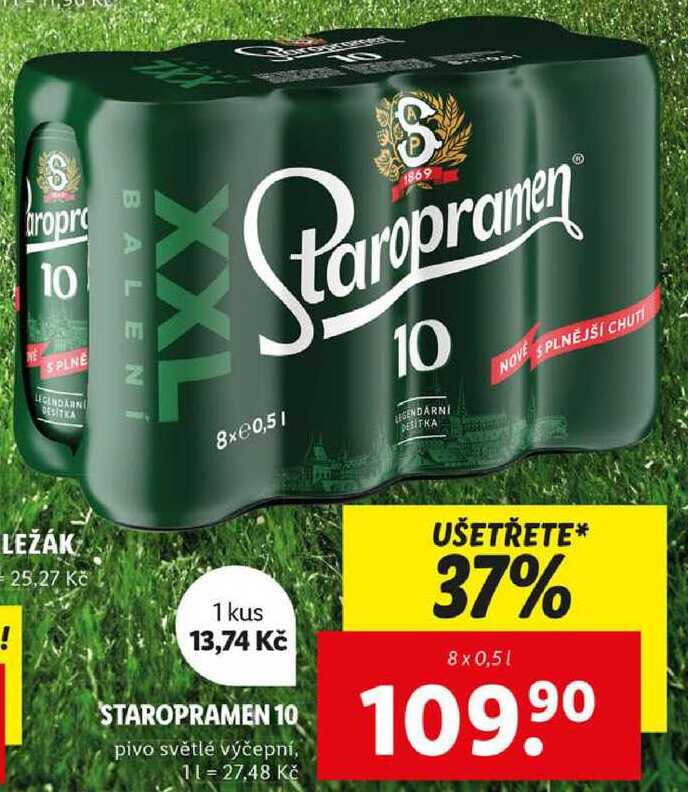 STAROPRAMEN 10, 8x 0,5 l