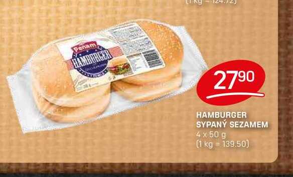 HAMBURGER SYPANÝ SEZAMEM 4 x 50 g 