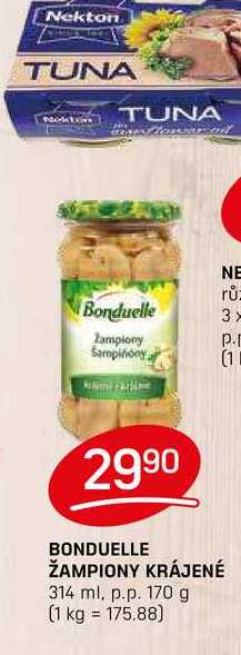BONDUELLE ŽAMPIONY KRÁJENÉ 314 ml, p.p. 170 g 