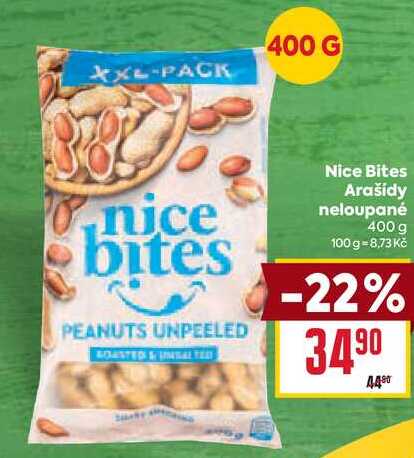 Nice Bites Arašídy neloupané 400 g 