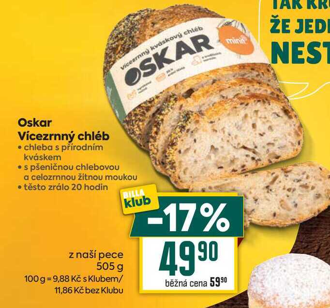 Oskar Vícezrnný chléb 505g