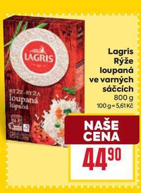 Lagris Rýže loupaná ve varných sáčcích 800 g