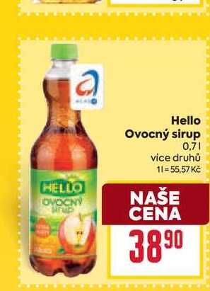 Hello Ovocný sirup 0,7l