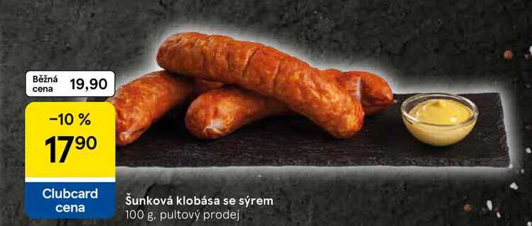 Šunková klobása se sýrem, 100 g 