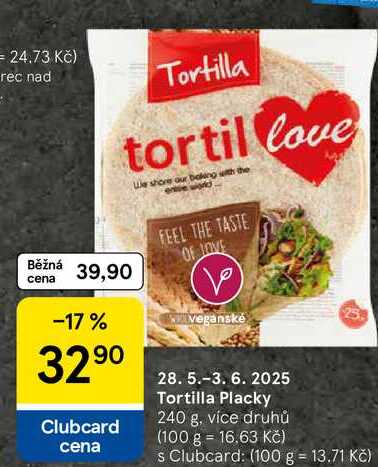Tortilla Placky, 240 g, více druhů 