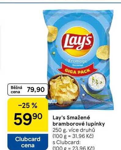 Lay's Smažené bramborové lupínky, 250 g
