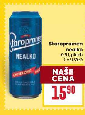 Staropramen nealko 0,51, plech 