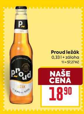 Proud ležák 0,33l