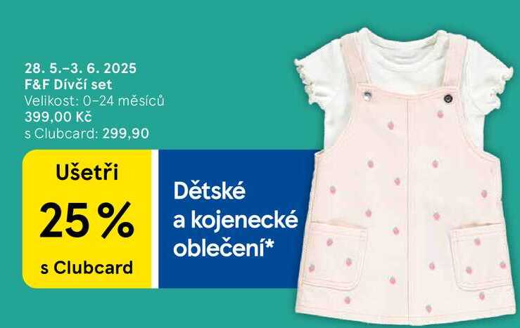 F&F Dívčí set Velikost: 0-24 měsíců  